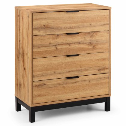 Bali 4 Drawer Tallboy Oak Bali 4 Drawer Tallboy Oak