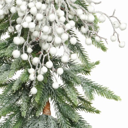 Frosted Garland With White Berries 4ft/120cm
