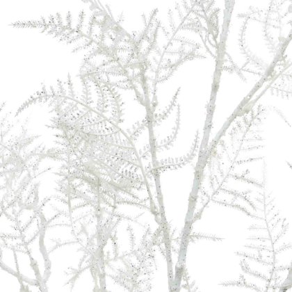 Decorative Branch With Glitter White
