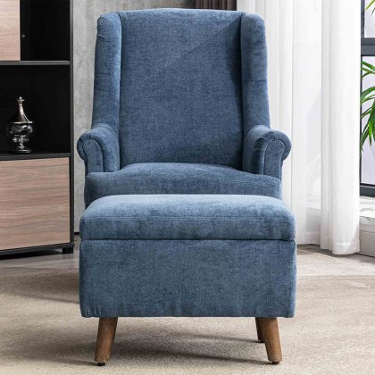 Granada Armchair Fabric Denim Blue