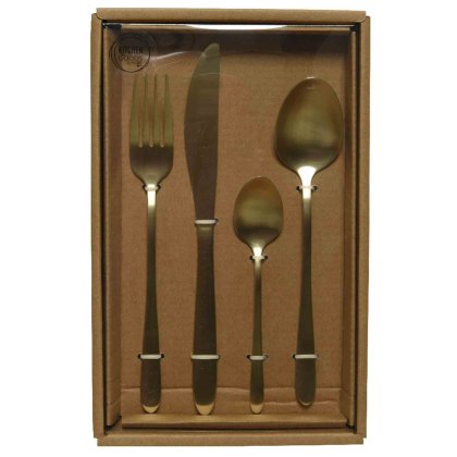 16 Piece Cutlery Set Light Gold