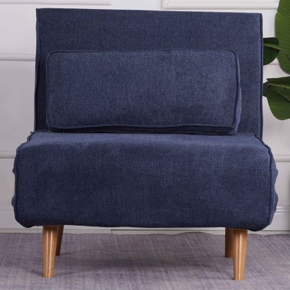 Camber Single Sofa Bed Fabric Denim Blue