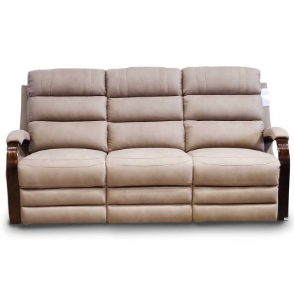 Michigan 3 Seater Manual Reclining Sofa Faux Suede Beige Michigan 3 Seater Manual Reclining Sofa Faux Suede Beige