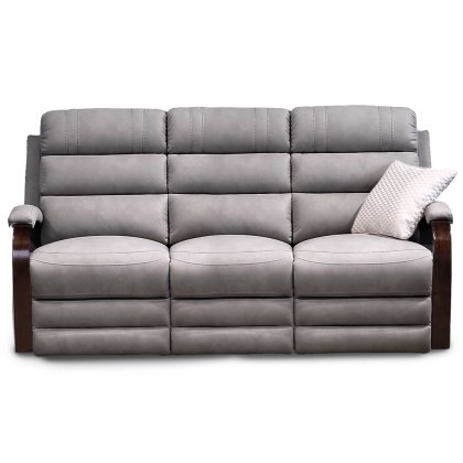 Michigan 3 Seater Manual Reclining Sofa Faux Suede Grey Michigan 3 Seater Manual Reclining Sofa Faux Suede Grey