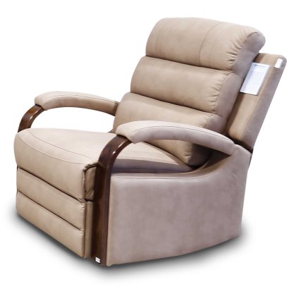 Michigan Manual Reclining Armchair Faux Suede Beige Michigan Manual Reclining Armchair Faux Suede Beige