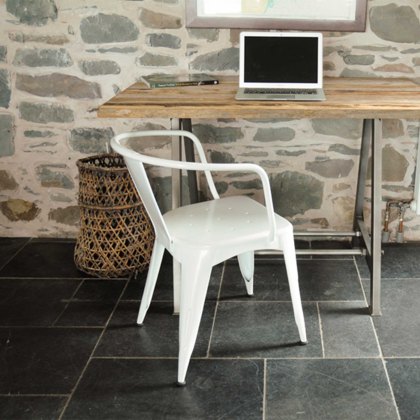 Re-Engineered Navy Dining Chair White Re-Engineered Navy Dining Chair White