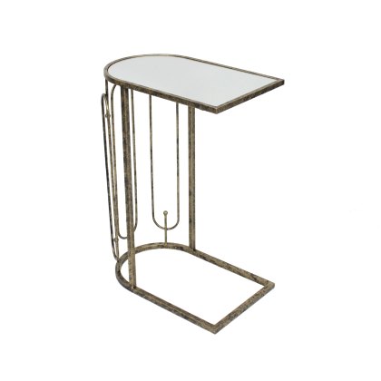 Estela Sofa Side/Lamp Table Mirrored & Antique Gold Estela Sofa Side/Lamp Table Mirrored & Antique Gold