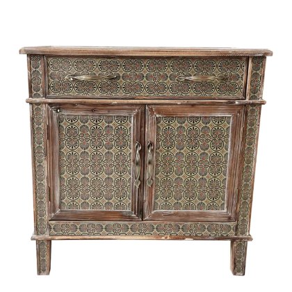 Amira 2 Door Sideboard Patterned Green Amira 2 Door Sideboard Patterned Green