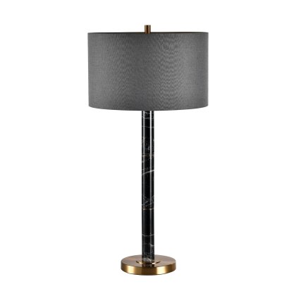 Newton Table Lamp Black With Grey Shade Newton Table Lamp Black With Grey Shade