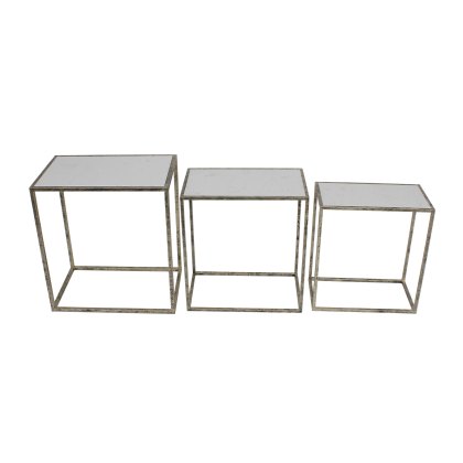 Irma Side/Lamp Tables (Set of 3) Marble & Antique Gold Irma Side/Lamp Tables (Set of 3) Marble & Antique Gold