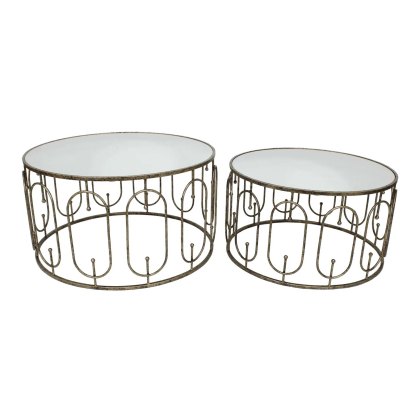Estela Coffee Table (Set of 2) Antique Brass Estela Coffee Table (Set of 2) Antique Brass