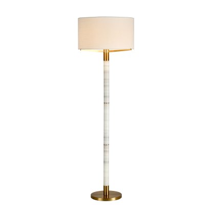 Mila Floor Lamp Brass With Cream Shade Mila Floor Lamp Brass With Cream Shade
