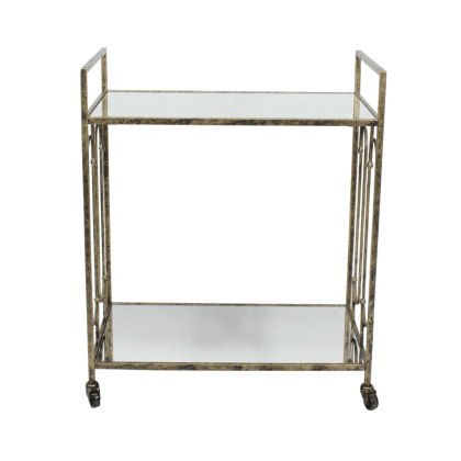 Estela Drinks Trolley Antique Brass Estela Drinks Trolley Antique Brass
