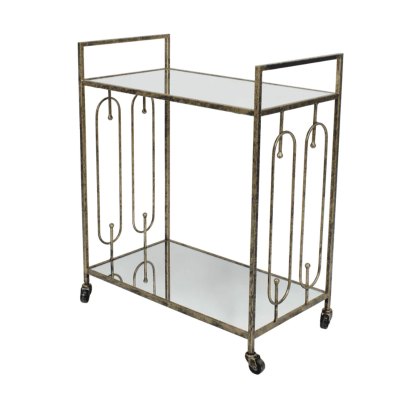 Estela Drinks Trolley Antique Brass