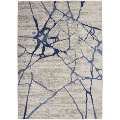 River Flow 05 Rug Ivory & Blue (Multiple Sizes)