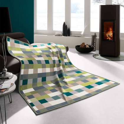 Mini Squares Marine Throw 140cm x 180cm Multicoloured