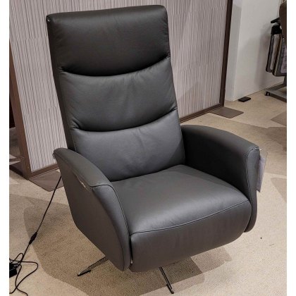 Furano Electric 2 Motor Electric Reclining Armchair Leather Antracite
