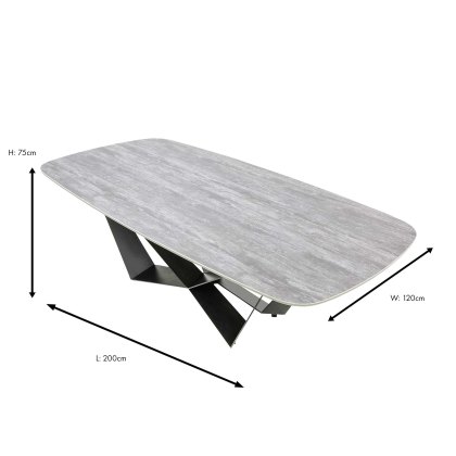 Basilico 8 Person Dining Table Calco Grigo