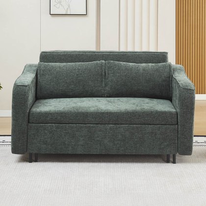 Jerpoint 2 Seater Sofa Bed Fabric Winter Moss