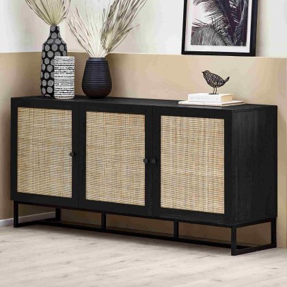 Calia 3 Door Sideboard Black