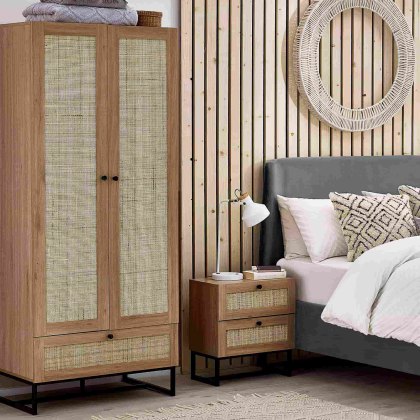 Calia Double Wadrobe With 1 Drawer Oak