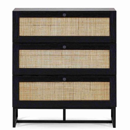 Calia 3 Drawer Chest of Drawers Black Calia 3 Drawer Chest of Drawers Black