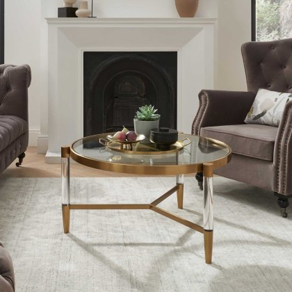 Marissa Round Coffee Table Gold