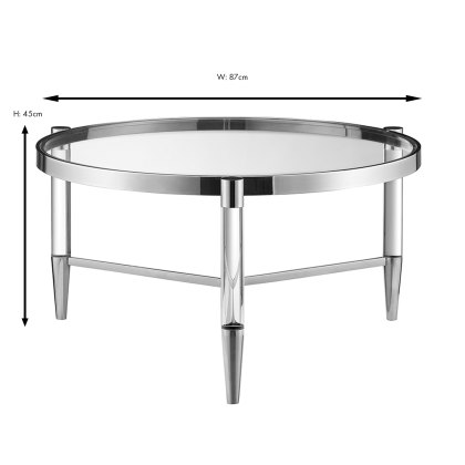 Marissa Round Coffee Table Silver
