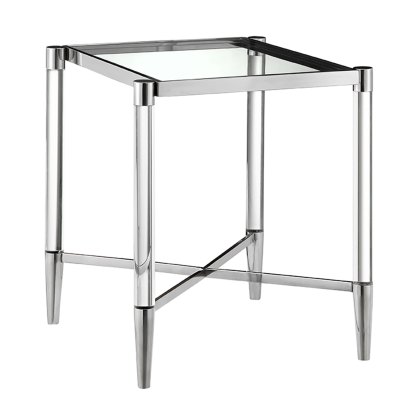 Marissa Square Side/Lamp Table Silver Marissa Square Side/Lamp Table Silver