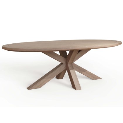 Tambour 6-8 Person Oval Dining Table Grey Oak Tambour 6-8 Person Oval Dining Table Grey Oak