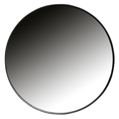 Doutzen Large Wall Round Mirror Metal Black