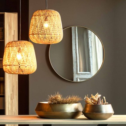 Doutzen Wall Round Mirror Gold (Multiple Sizes)