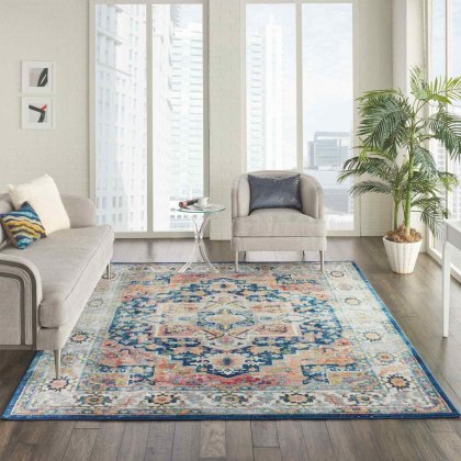 Ankara Global 11 Rug Blue & Multicoloured (Multiple Sizes)