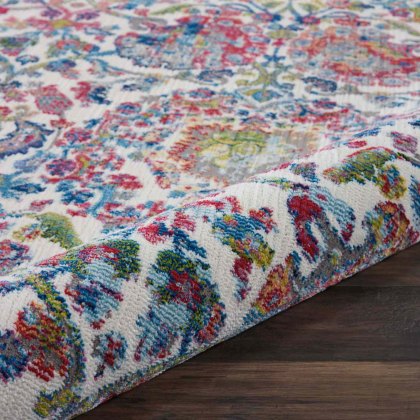 Ankara Global 06 Rug Ivory & Blue Multicoloured (Multiple Sizes)