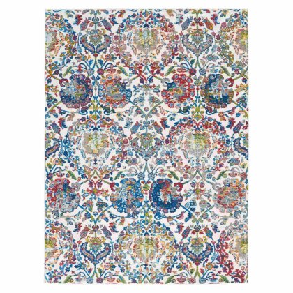 Ankara Global 06 Rug Ivory & Blue Multicoloured (Multiple Sizes)