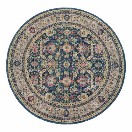 Ankara Global 13 Rug Navy & Multicoloured (Multiple Sizes)