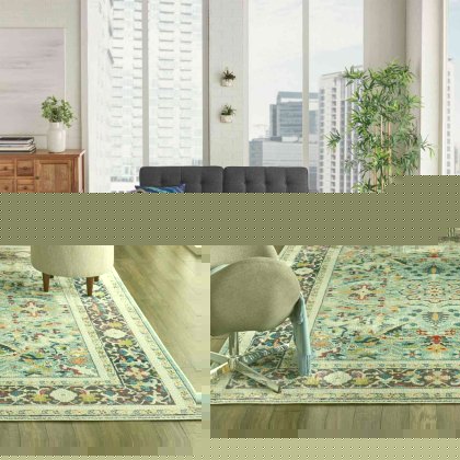 Ankara Global 14 Rug Teal & Multicoloured (Multiple Sizes)