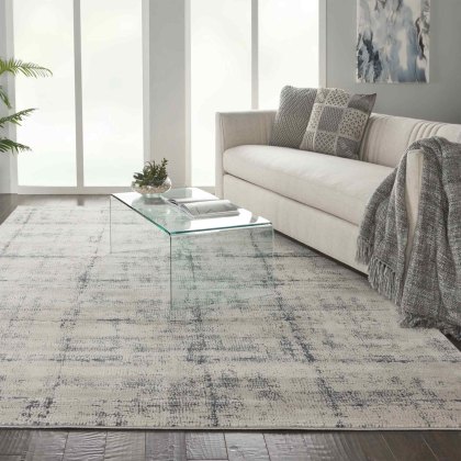 Rustic Textures 06 Rug Ivory & Blue (Multiple Sizes)