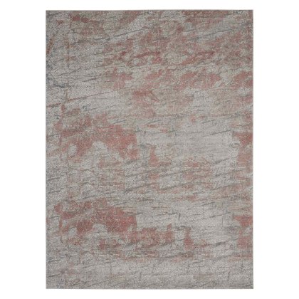 Rustic Textures 15 Rug Light Grey & Rust (Multiple Sizes)