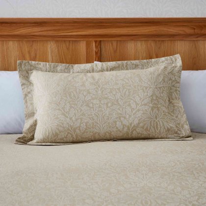 Pure Acorn Jacquard Oxford Pillowcase Linen