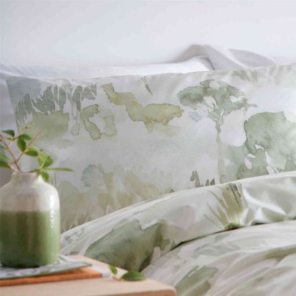 Edale Duvet Cover Set Green (Multiple Sizes)