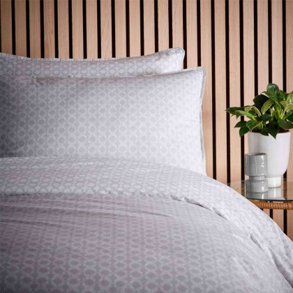 Orson Reversible Duvet Cover Set Silver (Multiple Sizes)