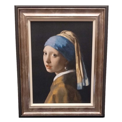 Girl With A Pearl Earring 50cm x 61cm Picture Bronze Frame Girl With A Pearl Earring 50cm x 61cm Picture Bronze Frame