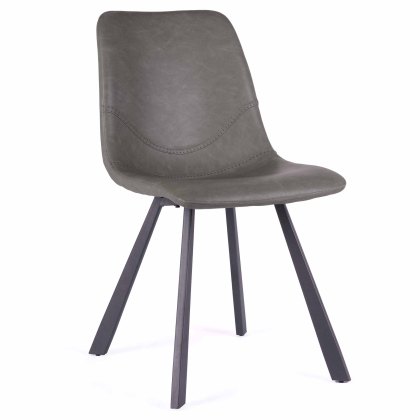 Bari Vintage Dining Chair Faux Leather Green Bari Vintage Dining Chair Faux Leather Green
