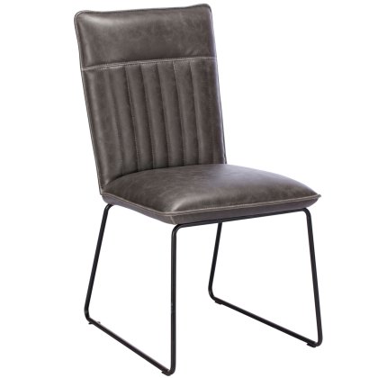 Cooper Dining Chair Faux Leather Grey Cooper Dining Chair Faux Leather Grey
