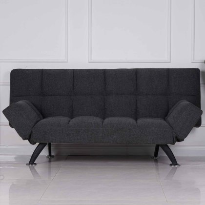 Rathlin 3 Seater Sofa Bed Fabric Charcoal Rathlin 3 Seater Sofa Bed Fabric Charcoal