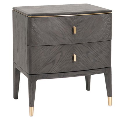 Darcy 2 Drawer Bedside Locker Ebony Ecru Darcy 2 Drawer Bedside Locker Ebony Ecru