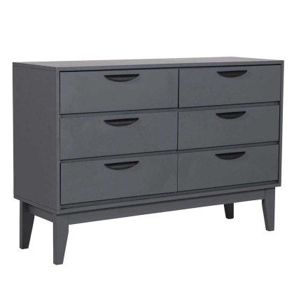 Drummond 3 + 3 Drawer Chest of Drawers Dark Grey Drummond 3 + 3 Drawer Chest of Drawers Dark Grey