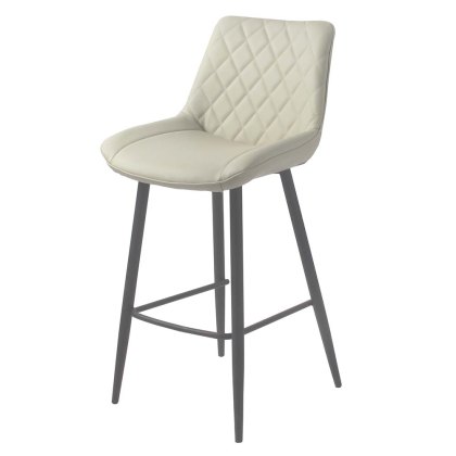 Sammy High Bar Stool Faux Leather Taupe With Black Legs Sammy High Bar Stool Faux Leather Taupe With Black Legs