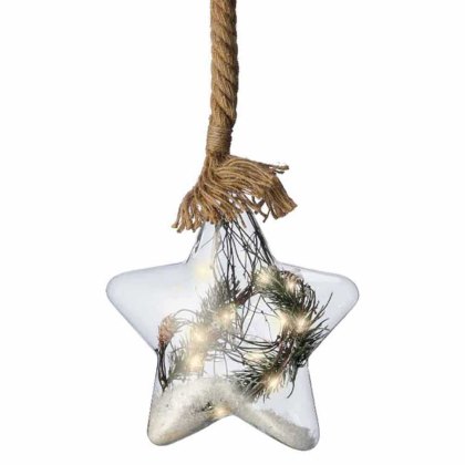 Micro Star Light With Jute Rope 20cm Warm White